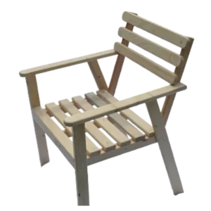 Fauteuil de jardin bois brut Réf 105021